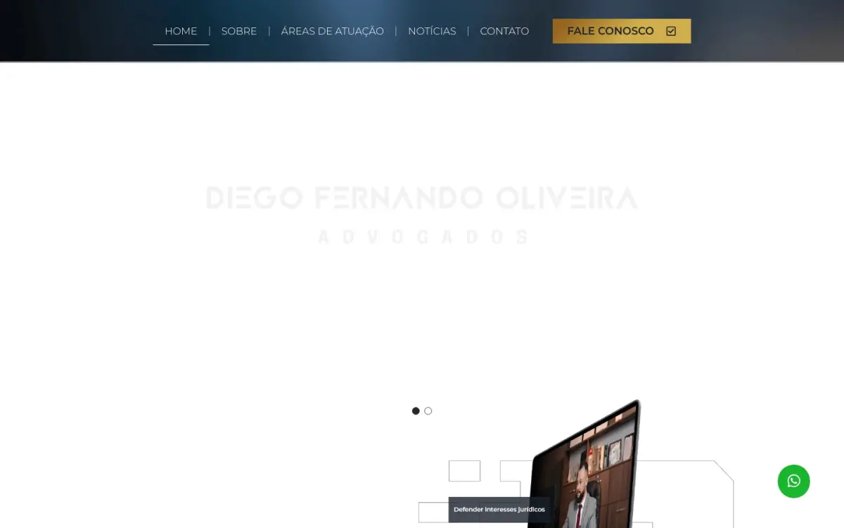 Site criado pela Studio Need para DFO Advogados, escritório de advocacia trabalhista